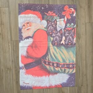 Caroline Treasures Scottie Dog Santa Christmas Garden Flag by Suzanne Renaud